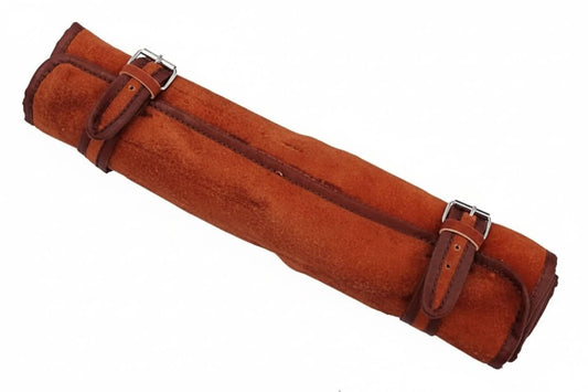 best chef knife Custom Handmade Leather Roll Bag for  7  pieces set / Chef sets Bag german knife   DK-0138