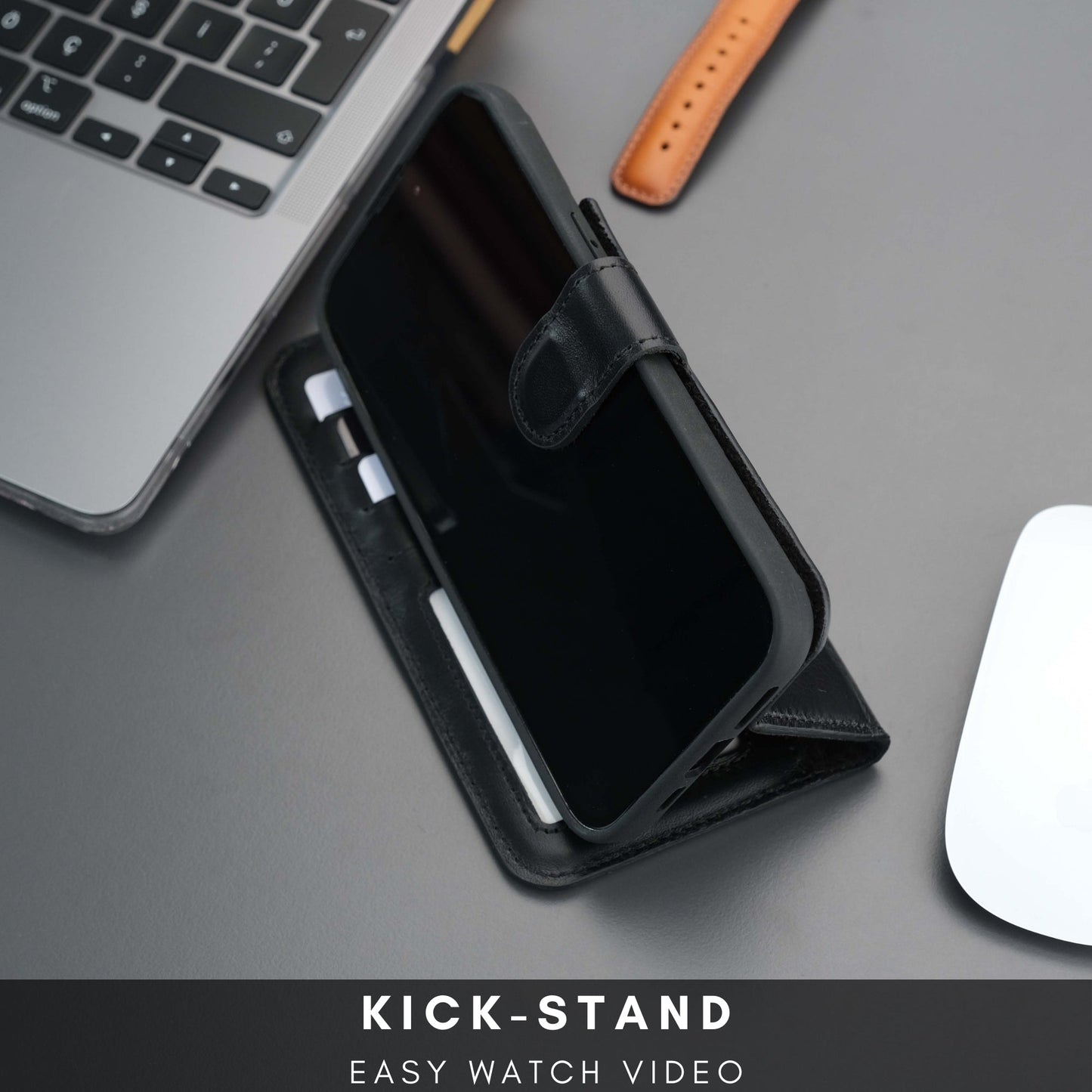 Casper Leather iPhone 15 Pro Max Wallet Case | Detachable MagSafe Compatible RFID Protection