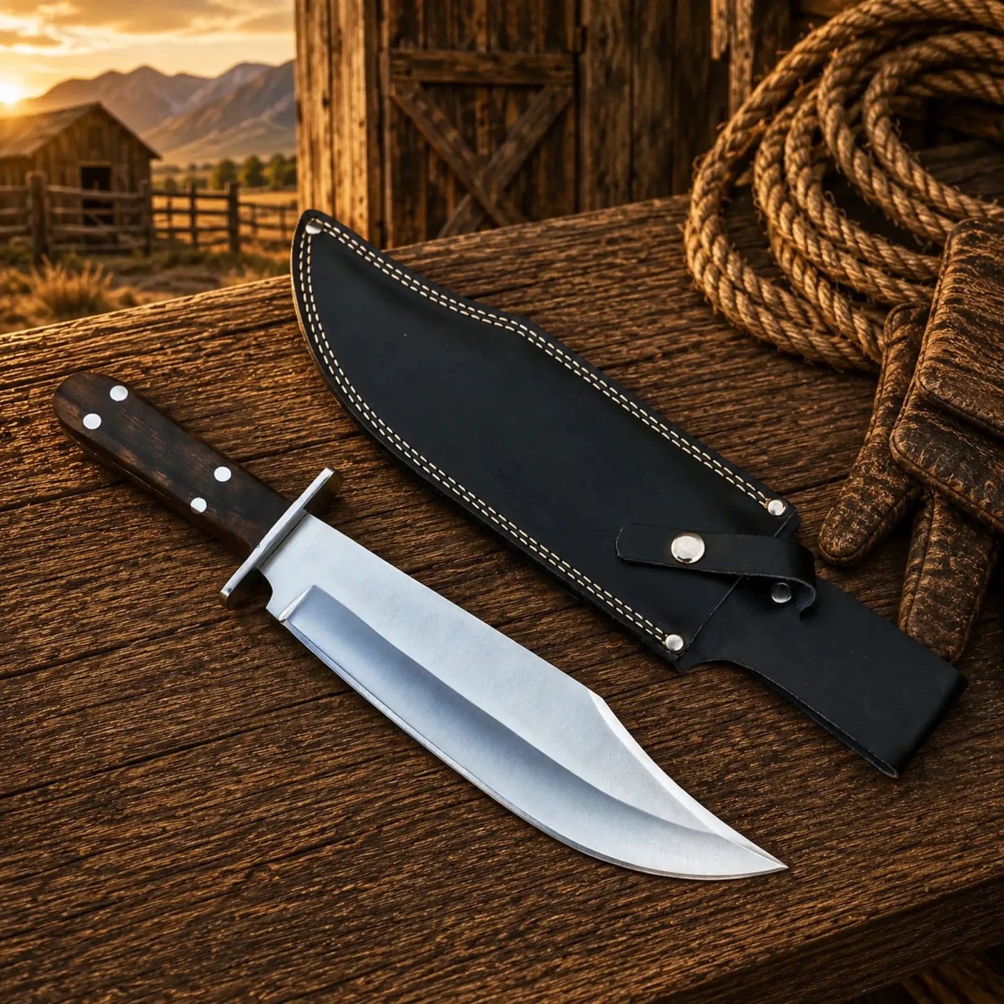 Condor Undertaker Bowie Knife Stainless Steel Walnut Handle