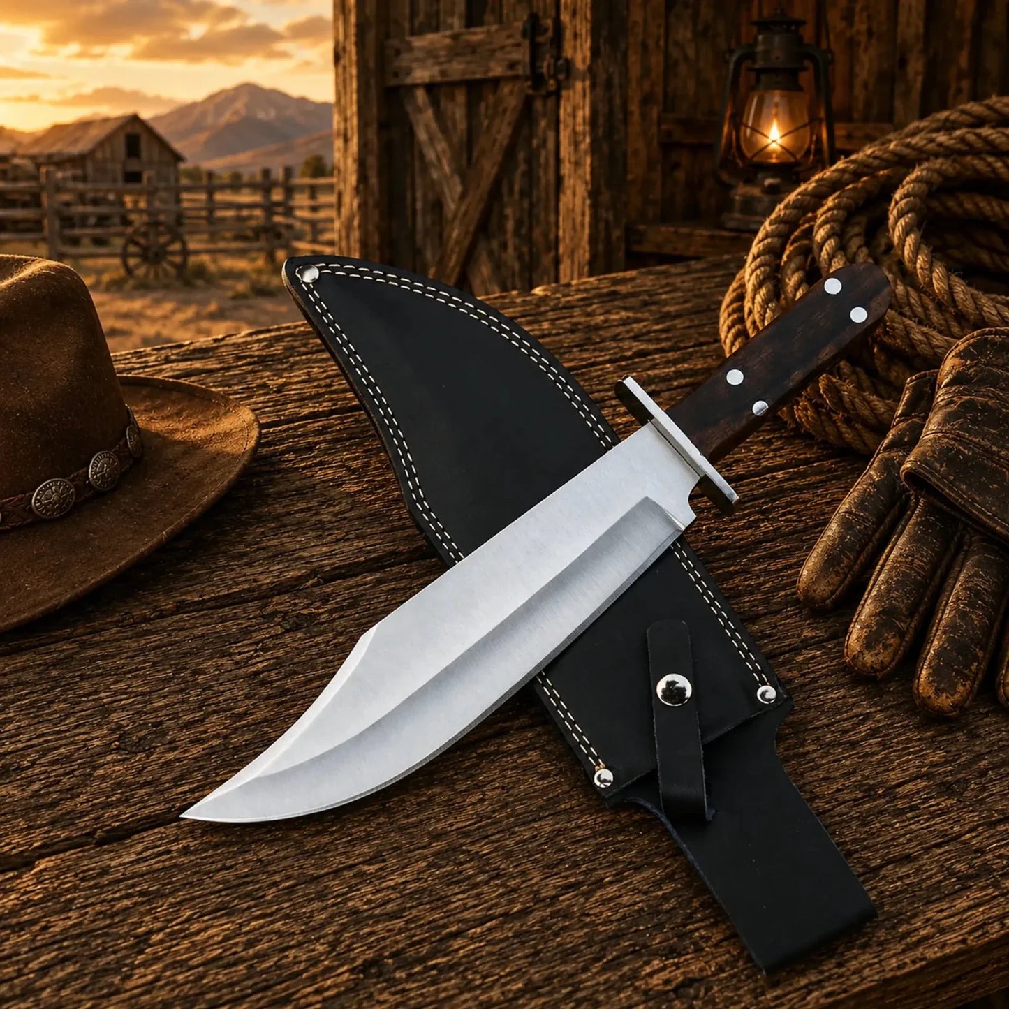 Condor Undertaker Bowie Knife Stainless Steel Walnut Handle