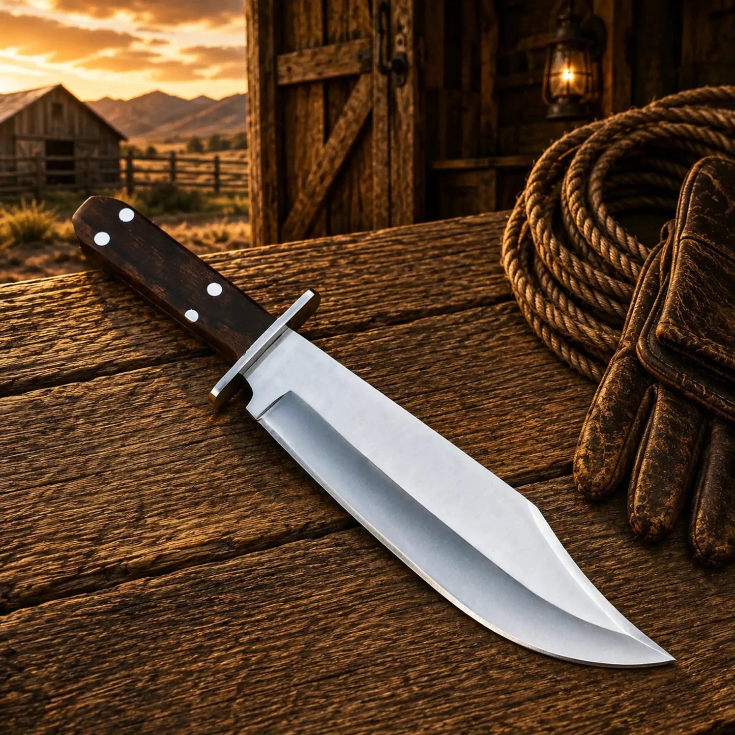 Condor Undertaker Bowie Knife Stainless Steel Walnut Handle