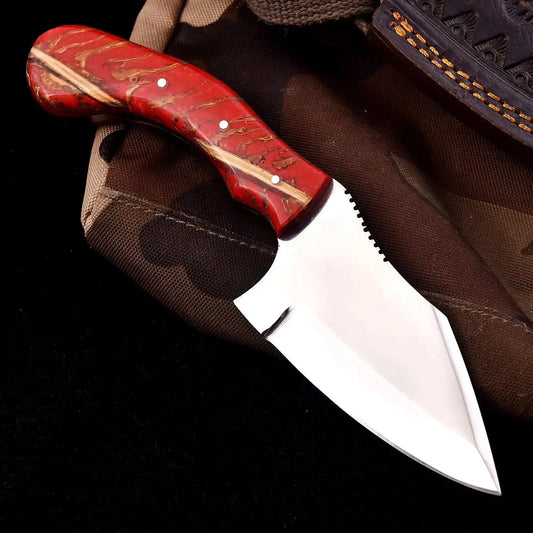 Pinecone Handle Fixed Blade Knife – 4” Stainless Steel Blade | JW SteelCrafts