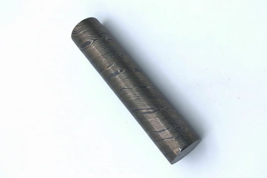 25.5 mm Damascus Steel Round Rod for Rings Pens Buckles