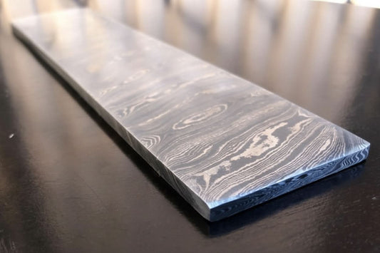 Premium Damascus Steel Billet Bar Pattern Welded Blank for Knife Making and Bladesmithing