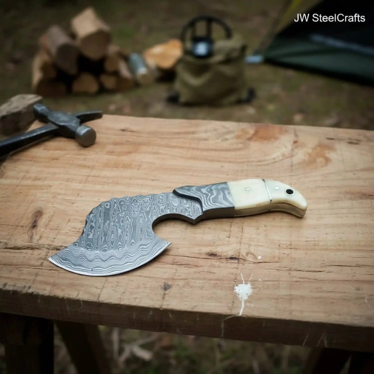 Damascus Steel Axe Viking Axe Hatchet Axe Bearded Axe Tomahawk
