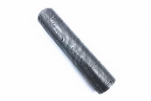 Damascus Steel Round Bar 5.5 Inch Length 32 mm Thick Rod for Ring Making