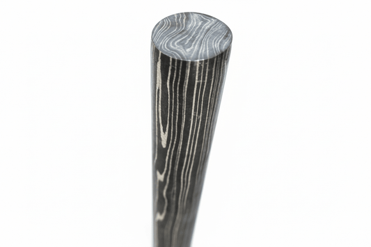 5 Inch Damascus Steel Round Bar Rod for Ring Making Material