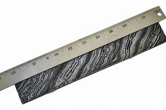 Damascus Steel Billet Bar 10" Pattern Welded Blank for Knife Making