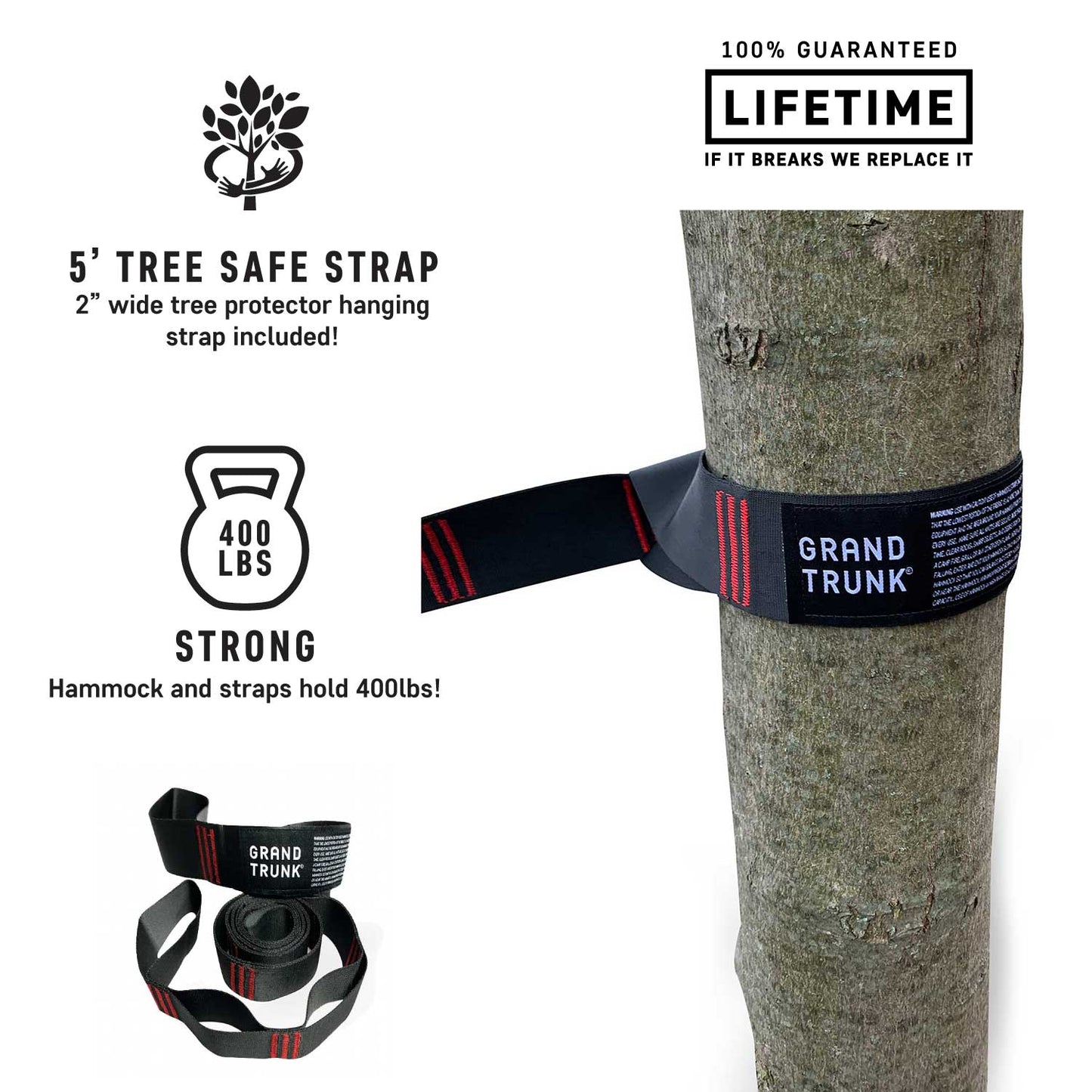 Grand Trunk Double Deluxe Hammock w/Straps