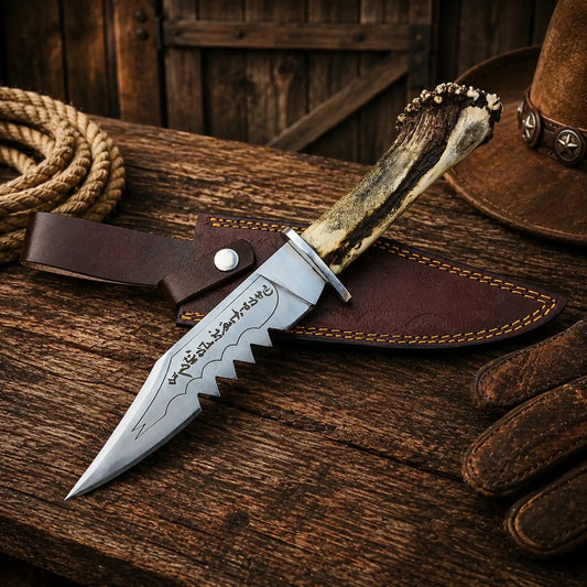 Demon Supernatural Movie Knife – D2 Steel Antler Handle Replica
