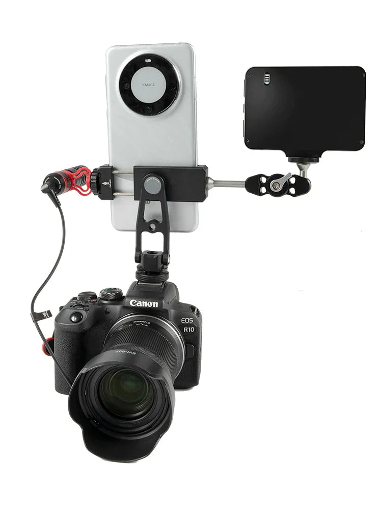 Linkogear Aluminum Phone Clamp Mount 360° Rotating Cold Shoe Tripod