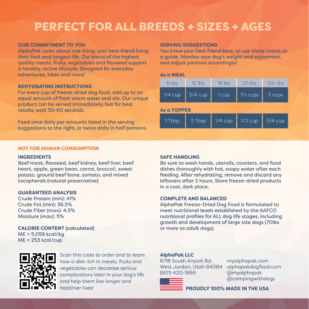 PREMIUM RAW FREEZE DRIED DOG FOOD BEEF