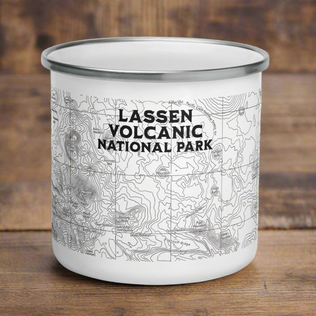 Lassen Volcanic Topographic Camp Mug