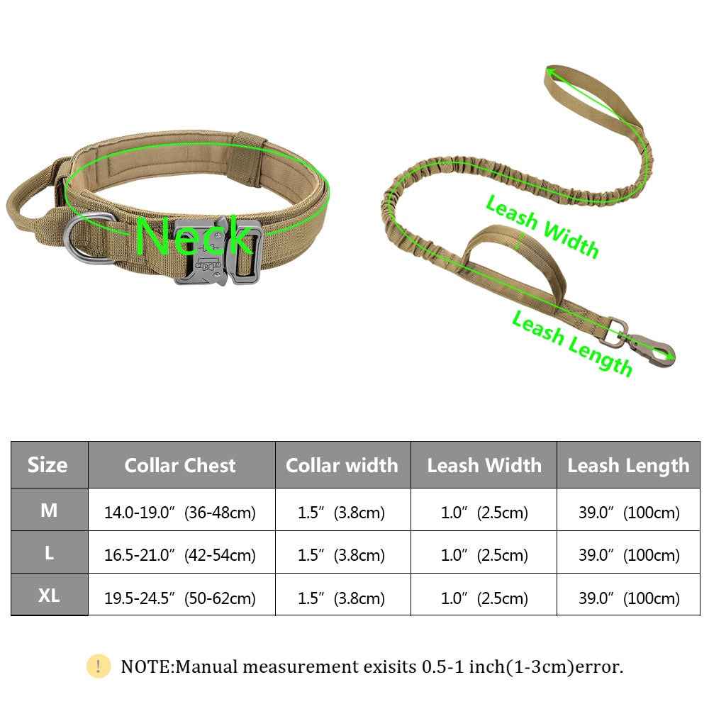 Military Tactical Dog Collar & Leash for Ultimate Control and Comfort