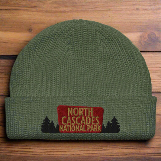 North Cascades National Park Embroidered Beanie