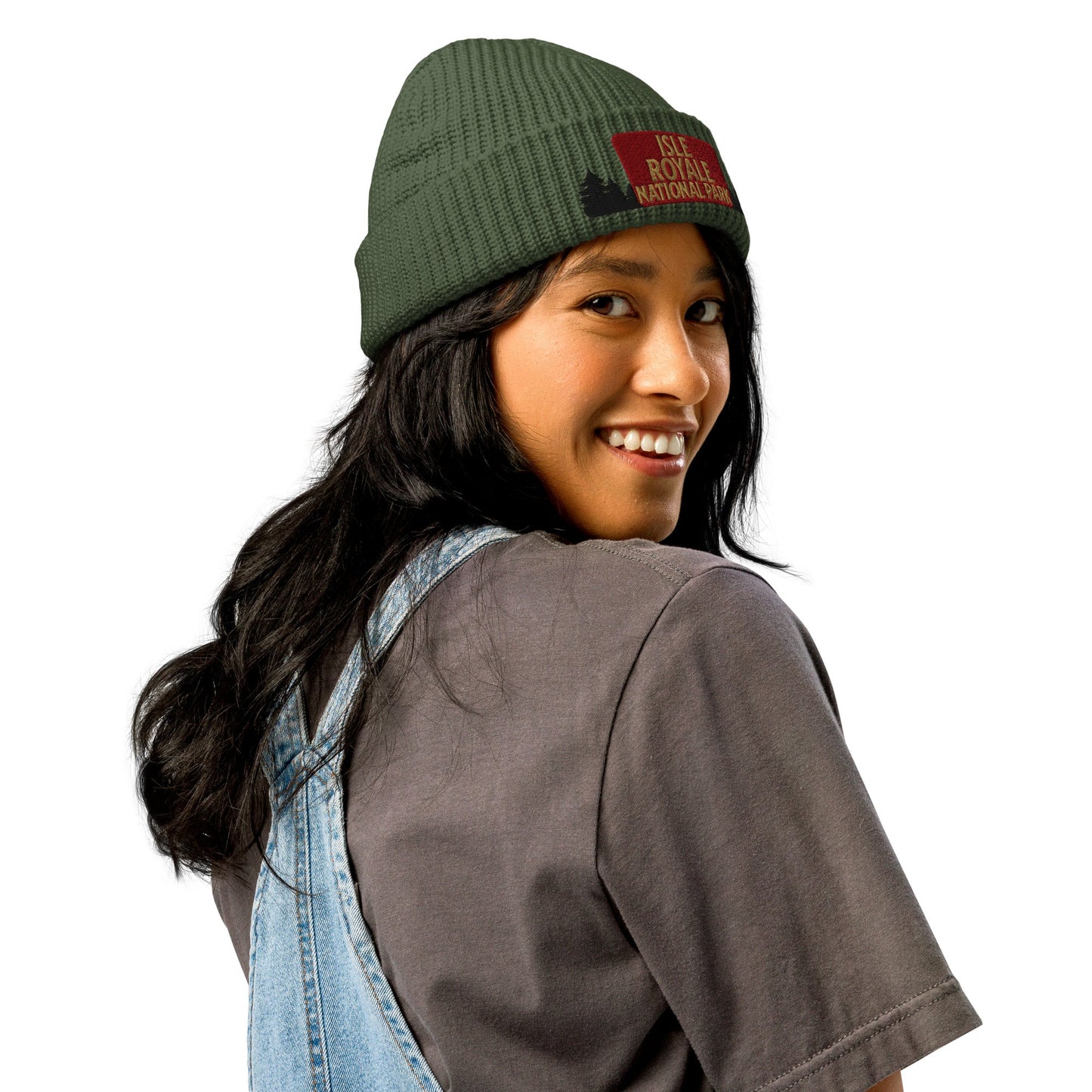 Isle Royale National Park Embroidered Wharf Style Beanie