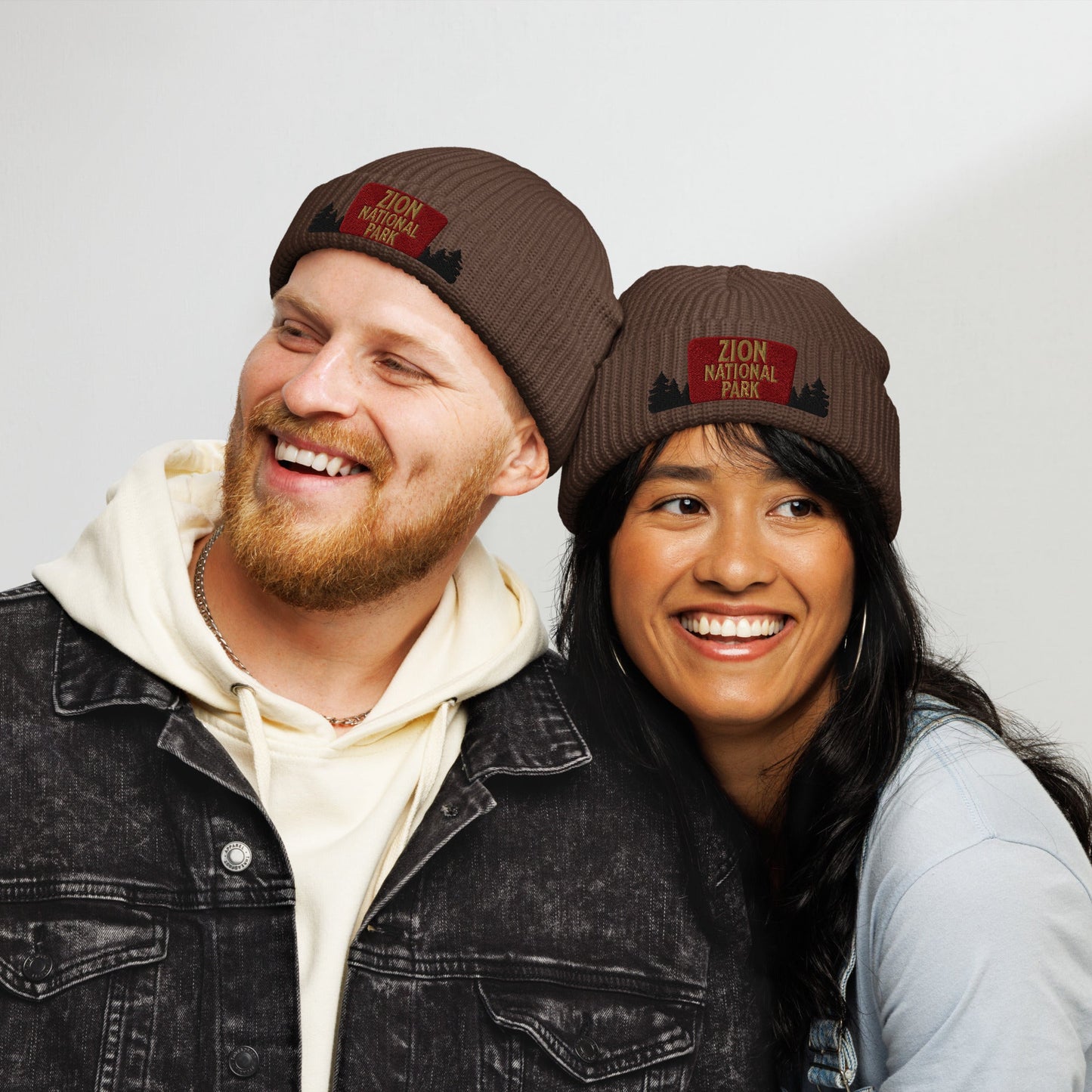 Zion National Park Sign Embroidered Wharf Style Beanie