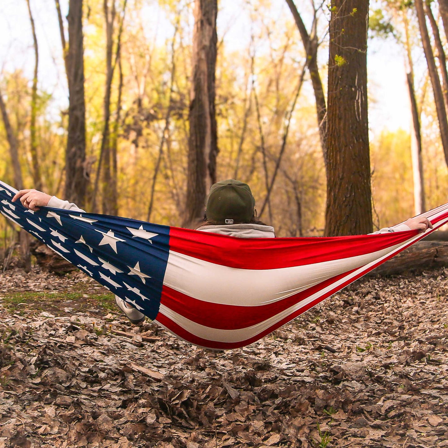 USA Flag Double Hammock with Straps | 250th Anniversary Edition
