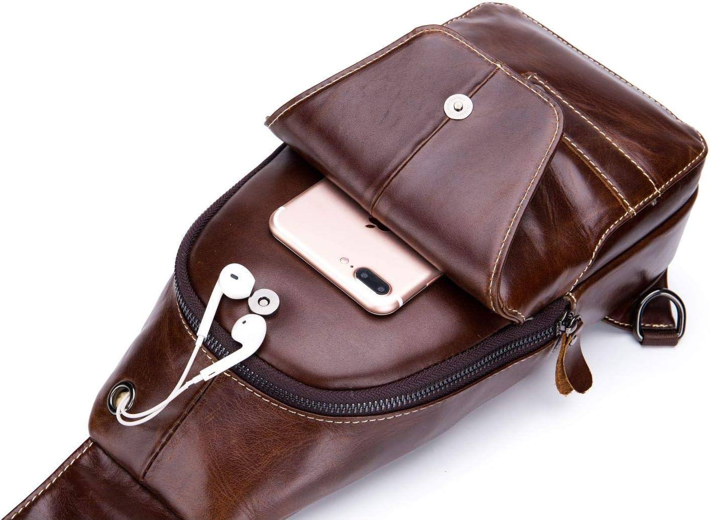 Leather Business Sling Bag – Compact & Timeless