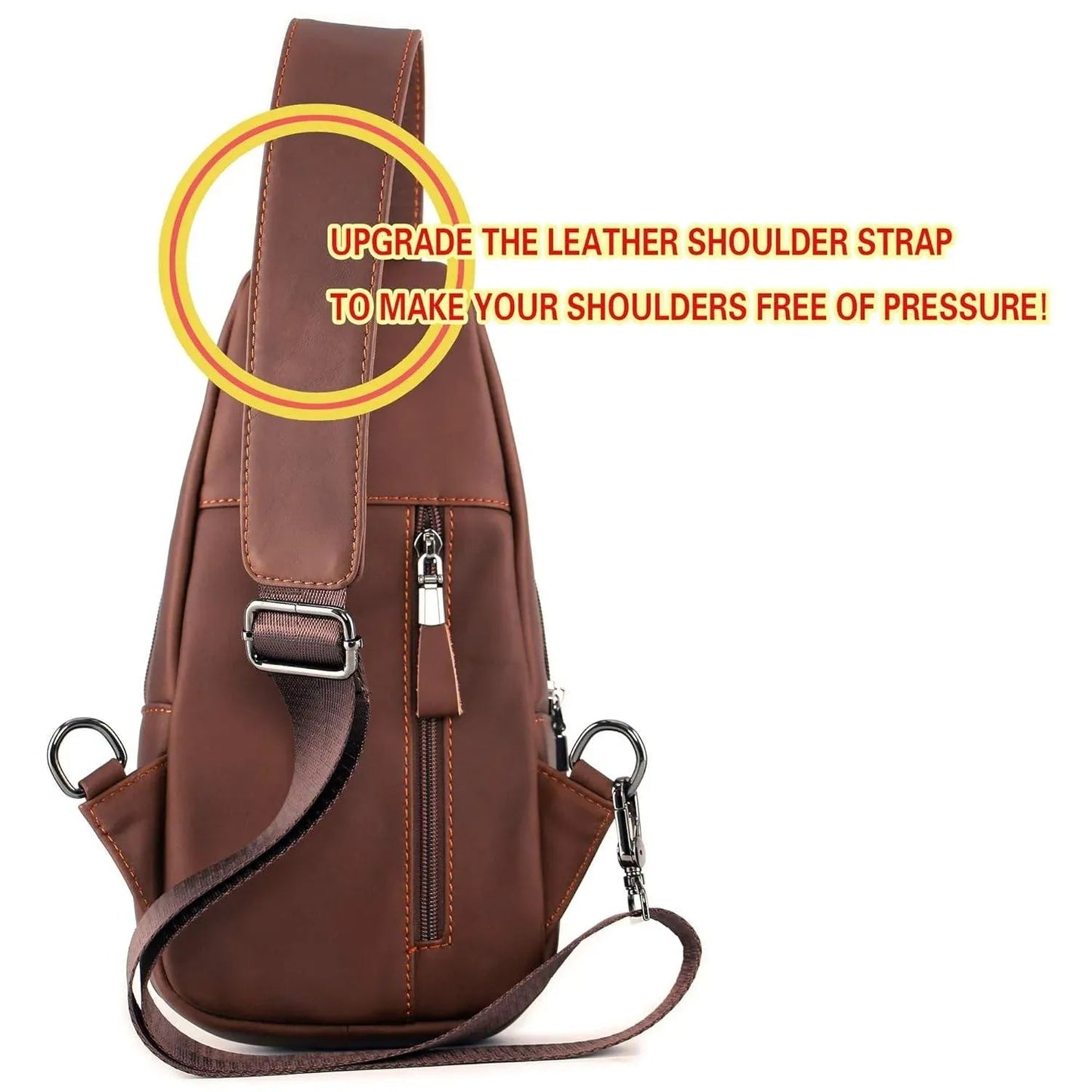 Luxury Leather Chest Sling Bag – Sleek & Functional