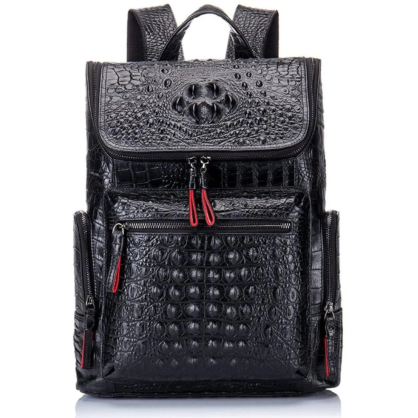 Luxurious Leather Croc Design Backpack – Timeless & Sophisticated