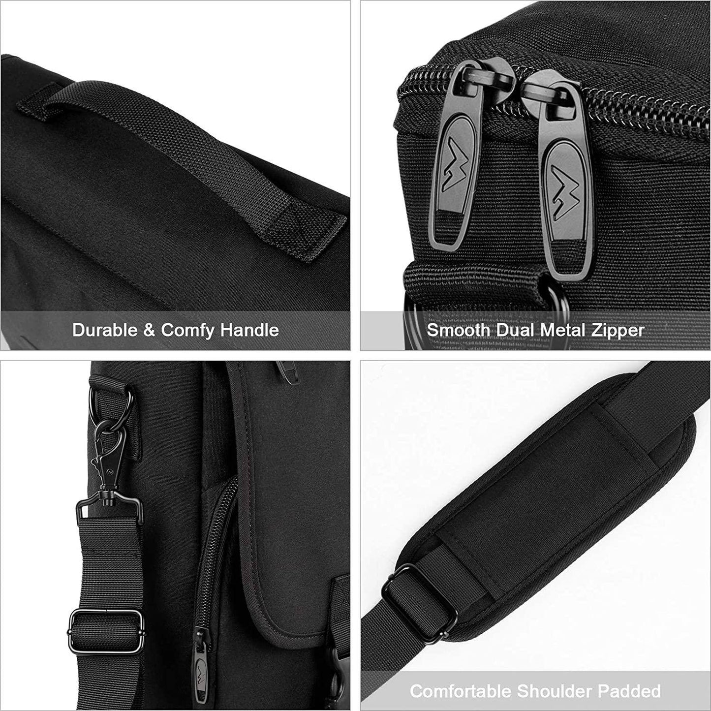 Nylon Messenger Bag – Water-Resistant 15.6″ Laptop Crossbody