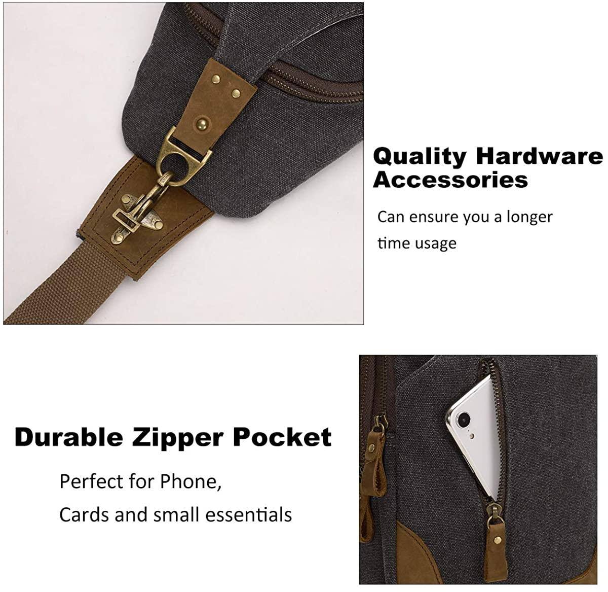 Vintage Canvas Sling Bag – Timeless & Durable