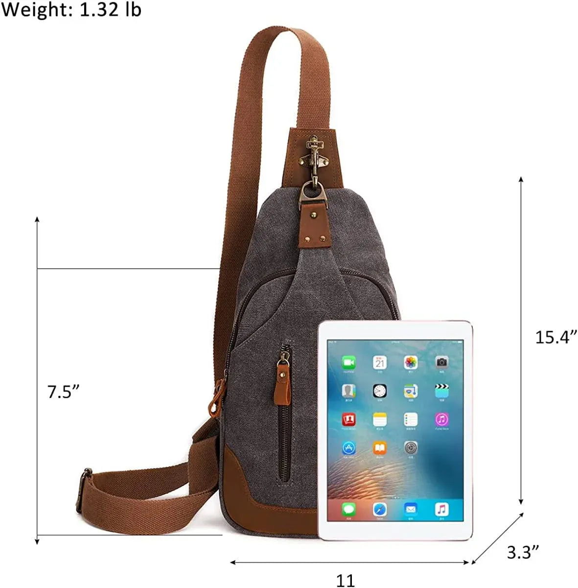 Vintage Canvas Sling Bag – Timeless & Durable