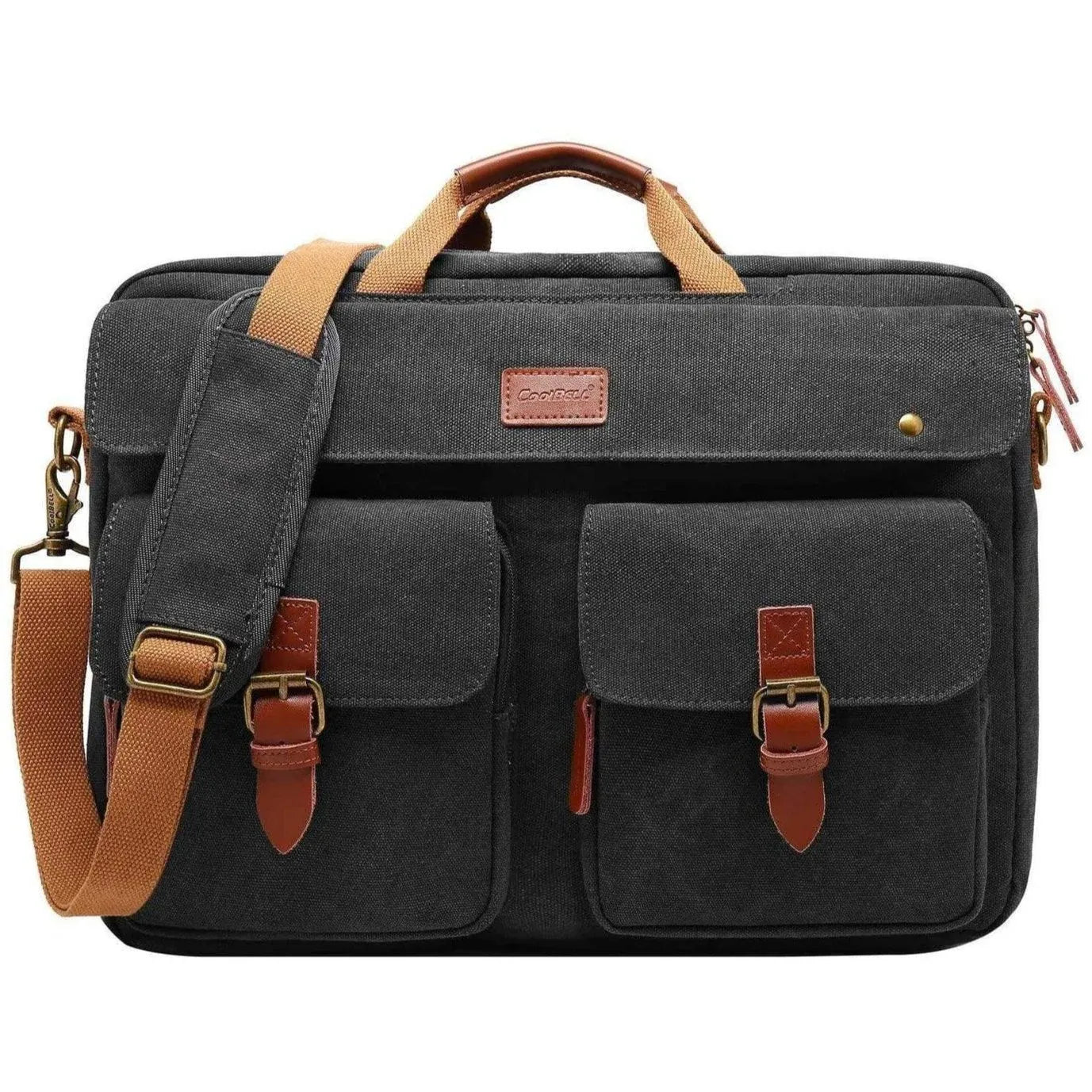Oxford Canvas Messenger Bag – 3-in-1 Convertible Laptop Briefcase