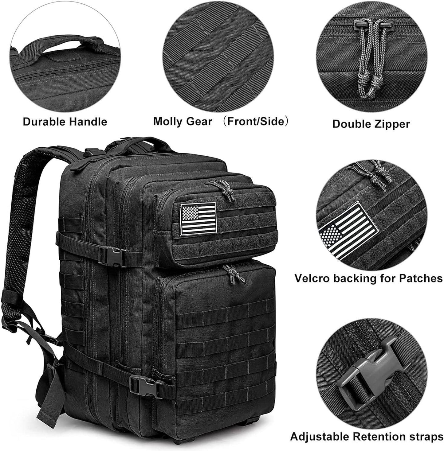 Military Tactical Backpack – 1000D 40L-50L MOLLE Assault Pack