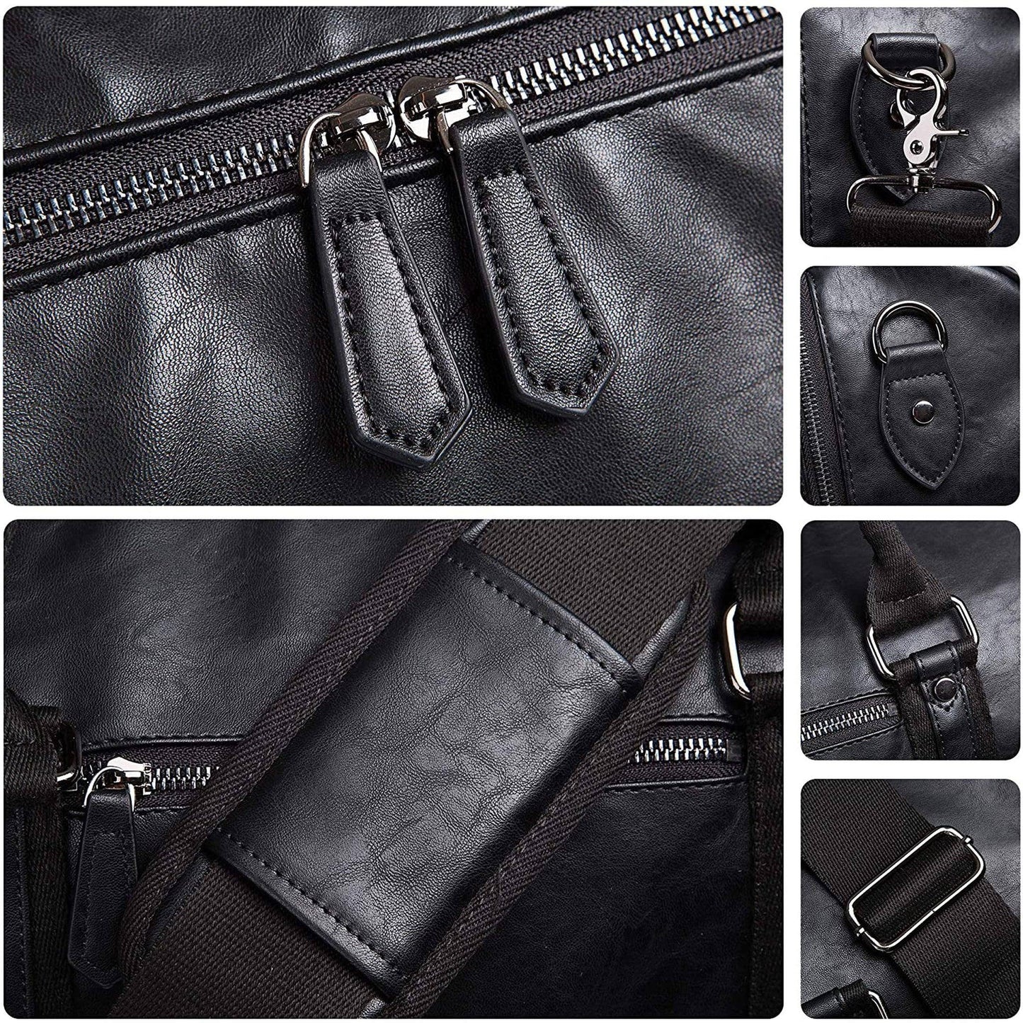 21″ Oversized Leather Travel Duffel Bag – Premium 52L Weekender