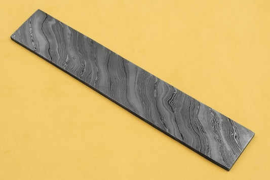 9 Inch Damascus Steel Billet Bar 2 Inch Wide Pattern Welded Blank for Knife and Blade Making