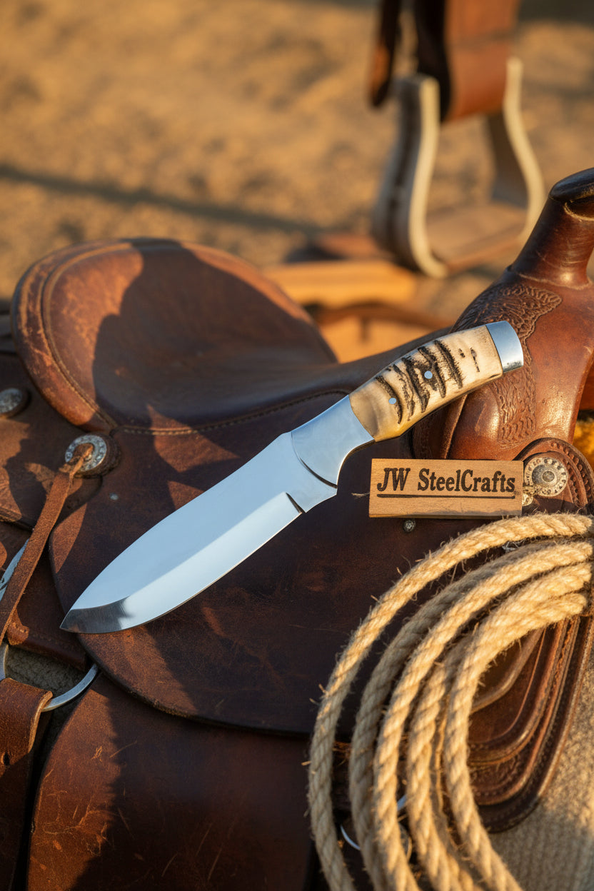 Handmade Loveless Style Bowie Knife Mirror-Polished Full Tang Collector Blade