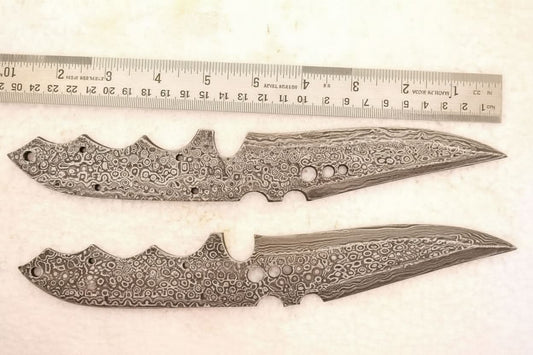 Handmade Damascus Steel Hunting Knives Fixed Blank Blades / Knife Making Material DK-0120