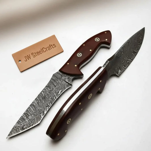 Handmade Damascus Steel Hunting Skinner Knife - 10.00 Inches/  Fixed Blade Knife