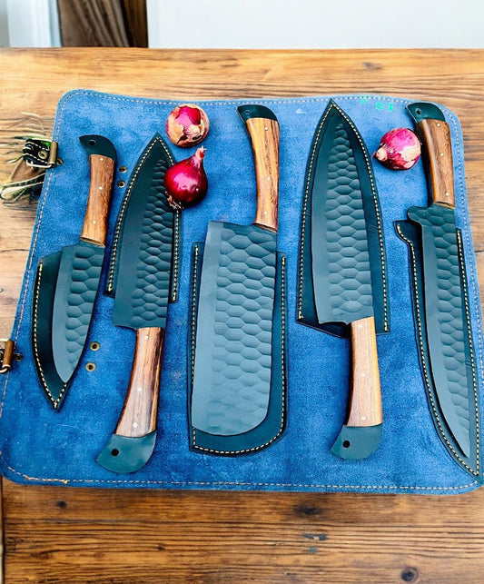 Premium Handmade Chef Knife Set - Hand-Forged Stainless Steel