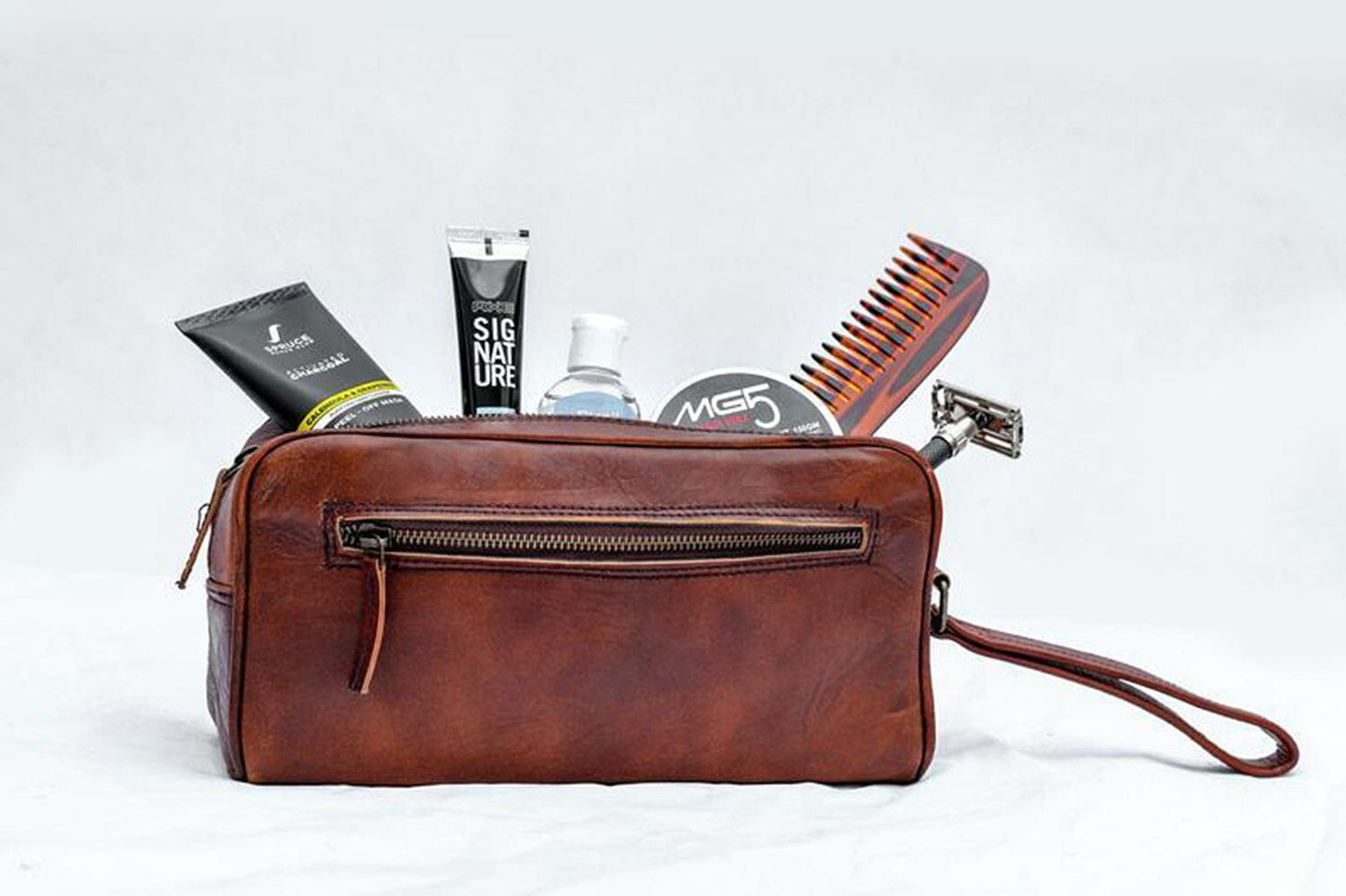 The Single Section Toiletry- Brown