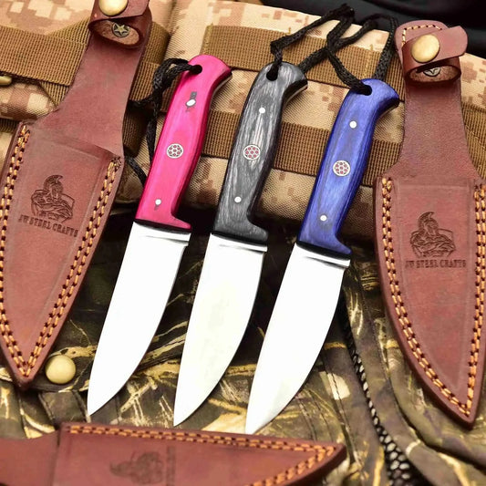 Stainless Steel Hunting Knife – Multiple Handle Colors | JW SteelCrafts