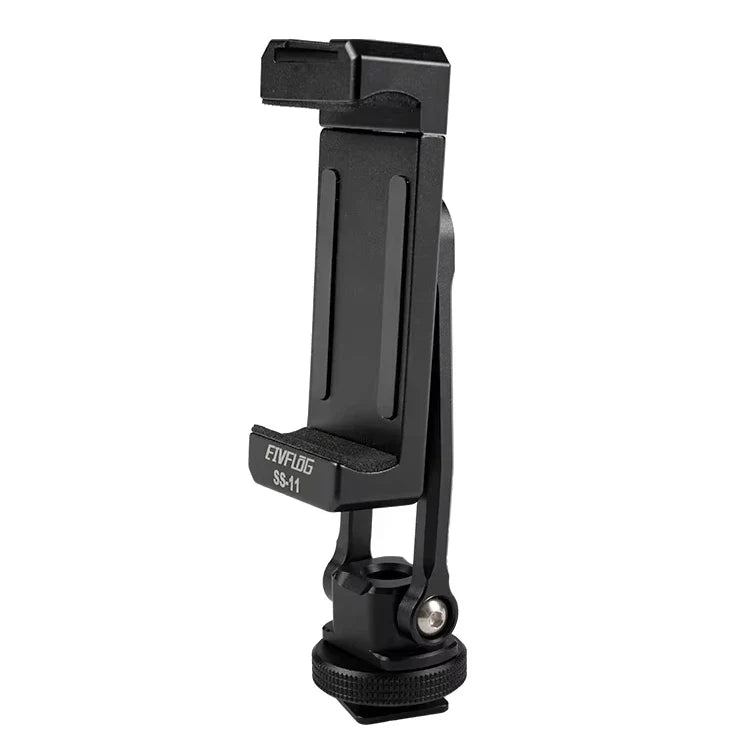 Linkogear Aluminum Phone Clamp Mount 360° Rotating Cold Shoe Tripod