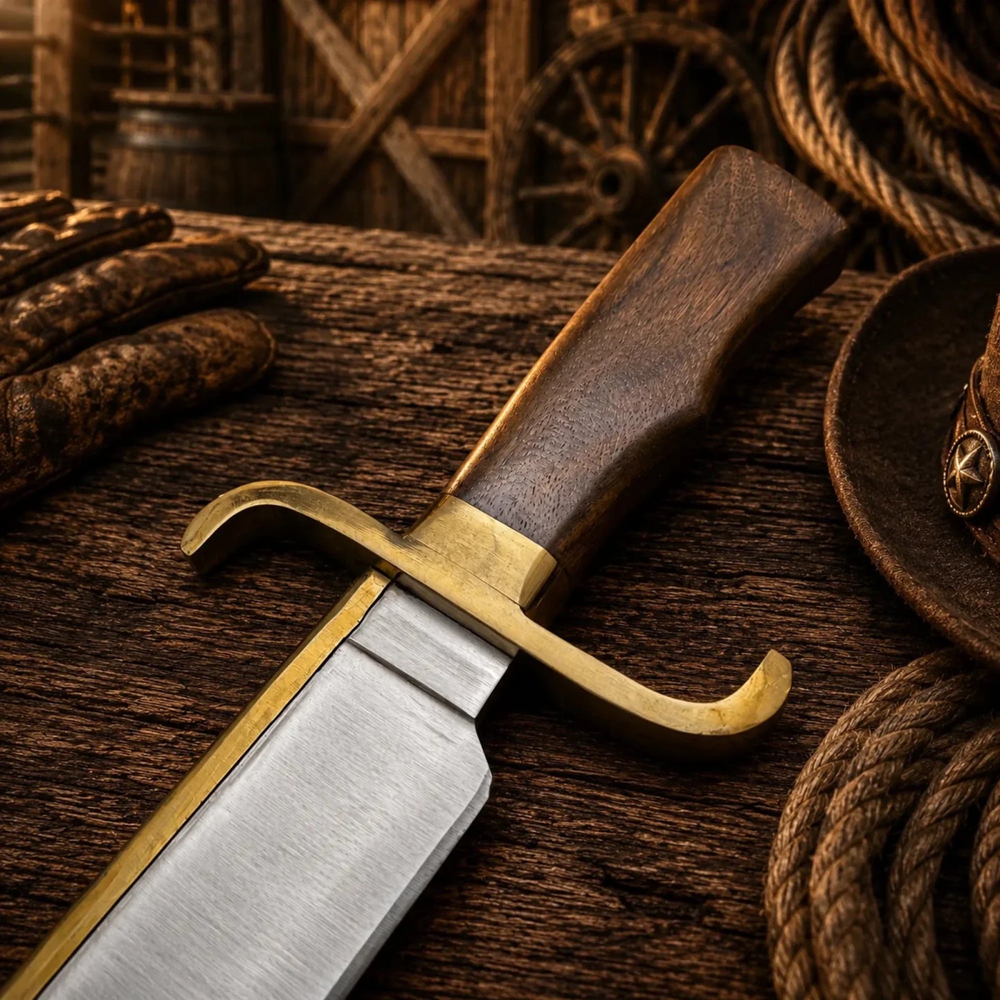 Notorious Musso Bowie Knife – D2 Steel Rose Wood Handle