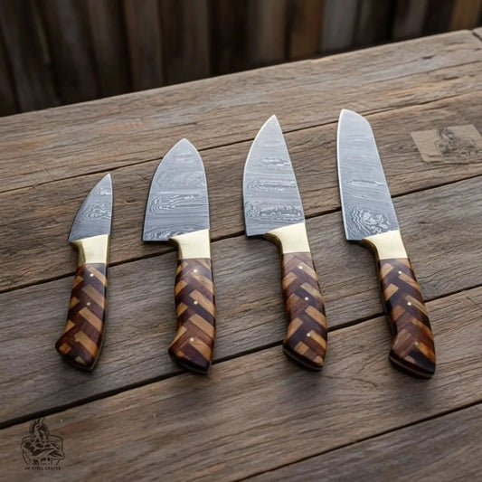 Custom made Chef Knives Set with Wood handle