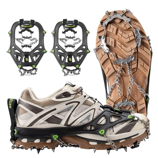22 Anti Slip Stainless Steel Crampons for Shoes and Boots