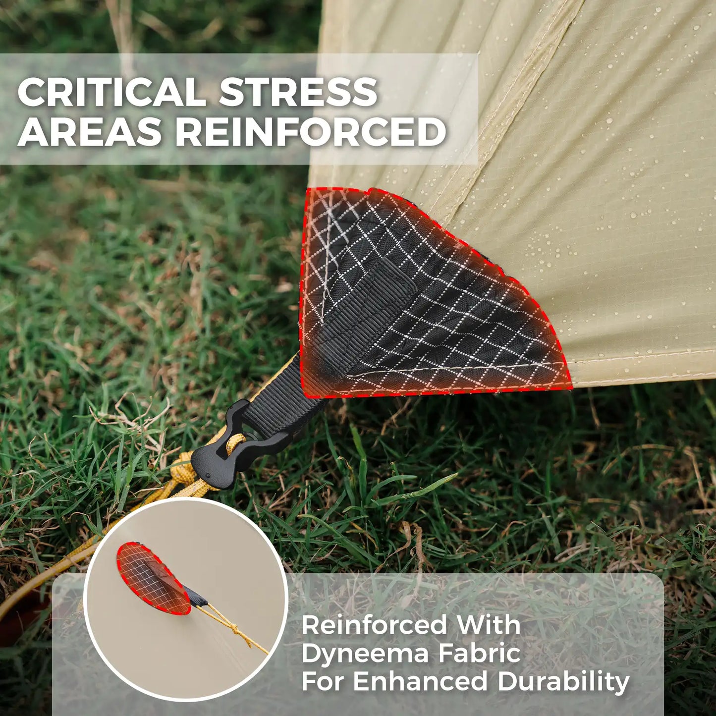 Ultralight Tent Rodless Rainproof Easy Setup for Outdoor Camping