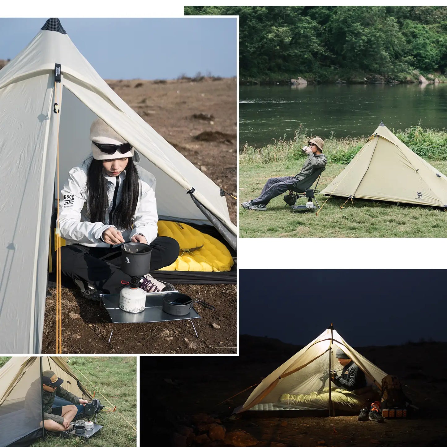 Ultralight Tent Rodless Rainproof Easy Setup for Outdoor Camping