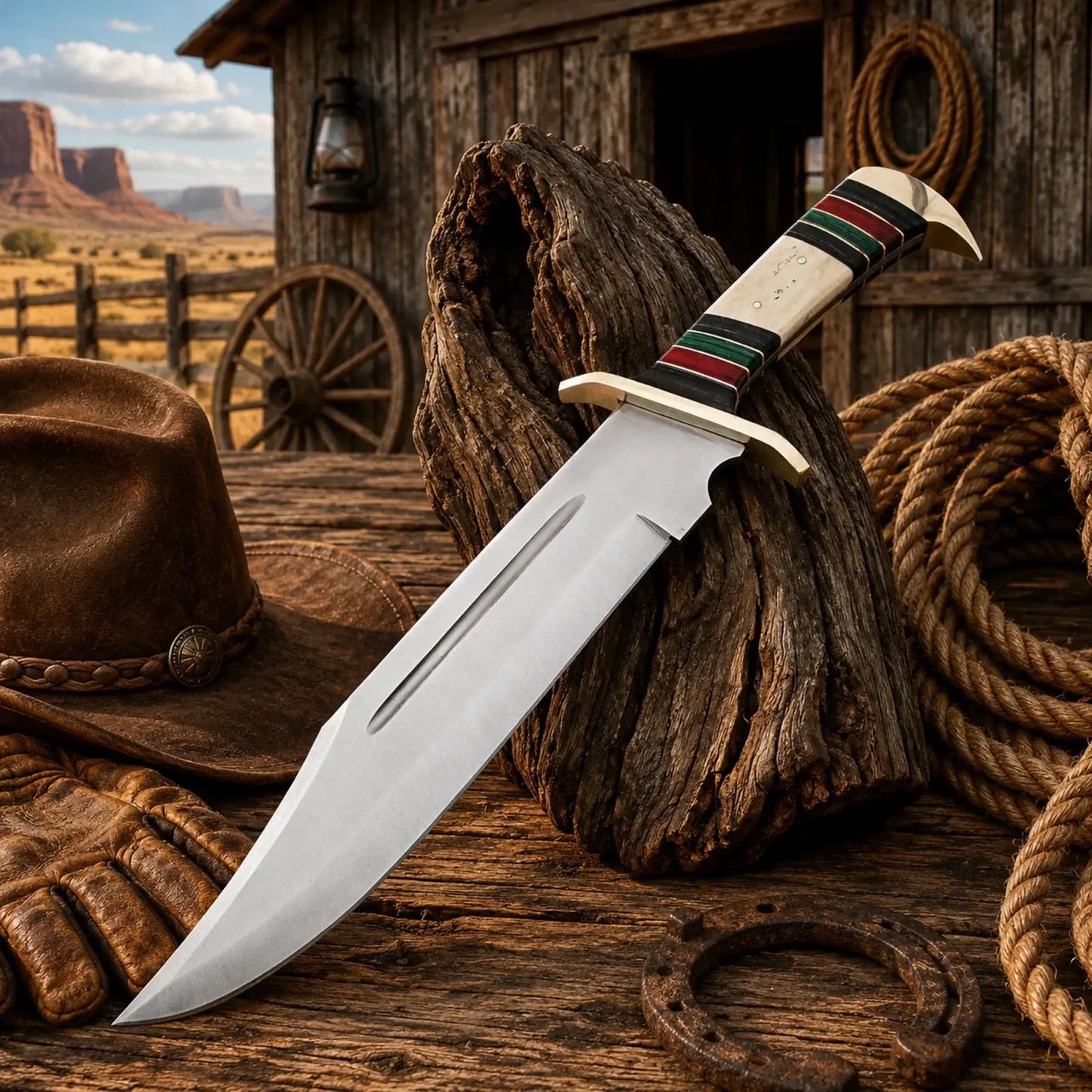 Rambo Style Knife – Full Tang D2 Steel Bowie Blade