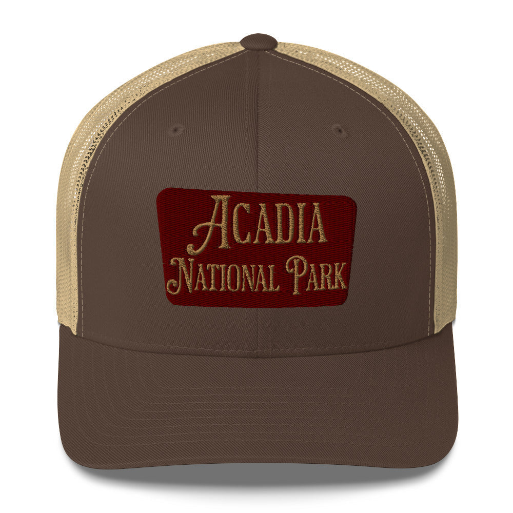 Acadia National Park Embroidered Trucker Hat