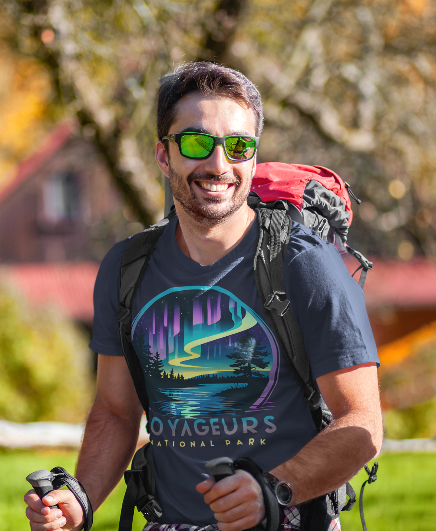 Voyageurs National Park Unisex T-Shirt Aurora Borealis