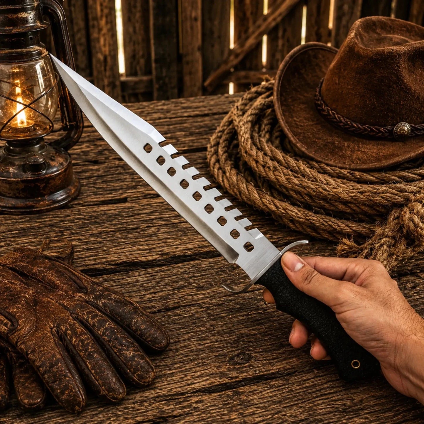 Walking Dead Negan Bowie Knife – Stainless Steel With Sheath
